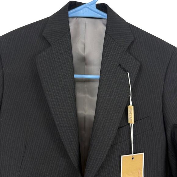 Michael Kors Boys Kids Pinstriped Suit Jacket Blazer Dressy Ring Bearer NWT sz 8 - Picture 5 of 16